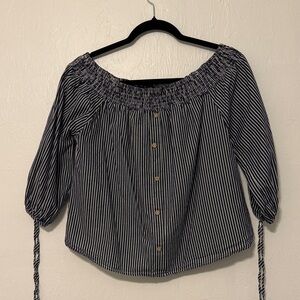 Papermoon Black and White Striped Blouse